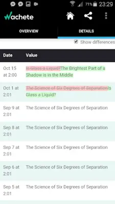 Wachete - Monitor web changes android App screenshot 6